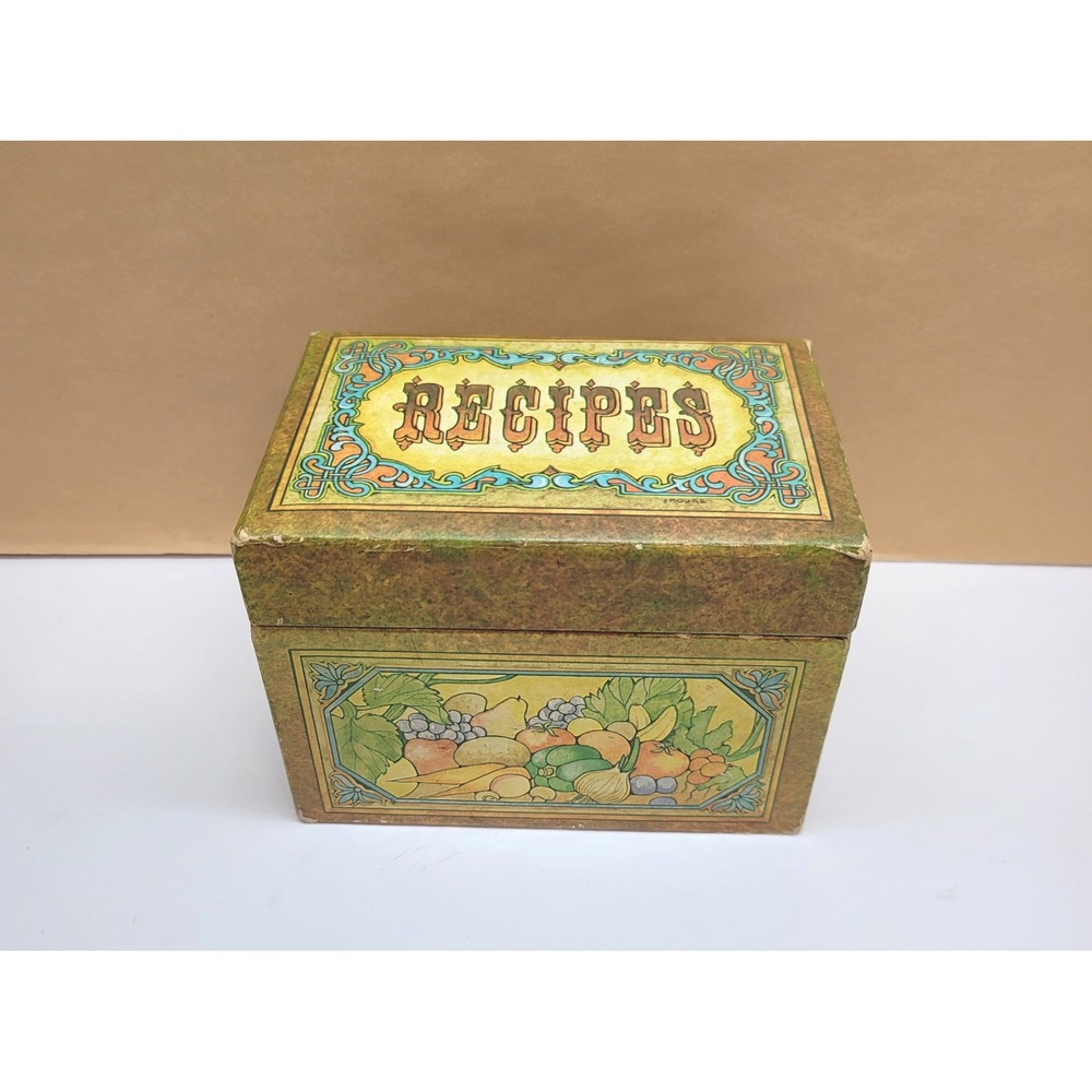 Vintage 1979 Current Inc Kitchen Fare Recipe Box Fruit Vegetable Motif
